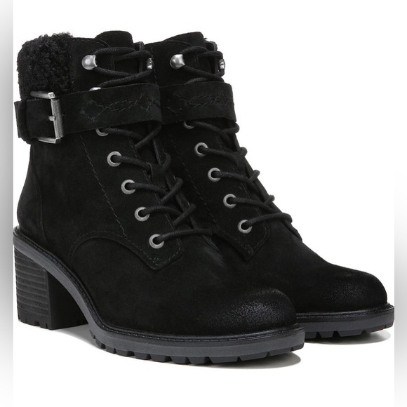 Nib Zodiac Gemma-Fur Ankle Suede Booties - Picture 1 of 12